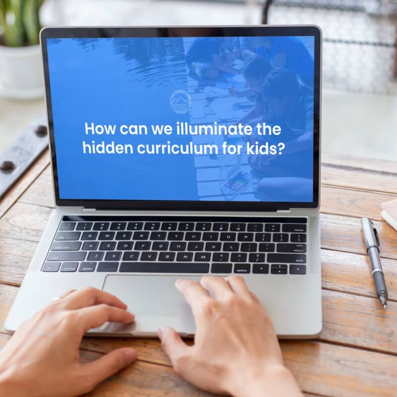 attending hidden curriculum webinar hosted by the summer camp society