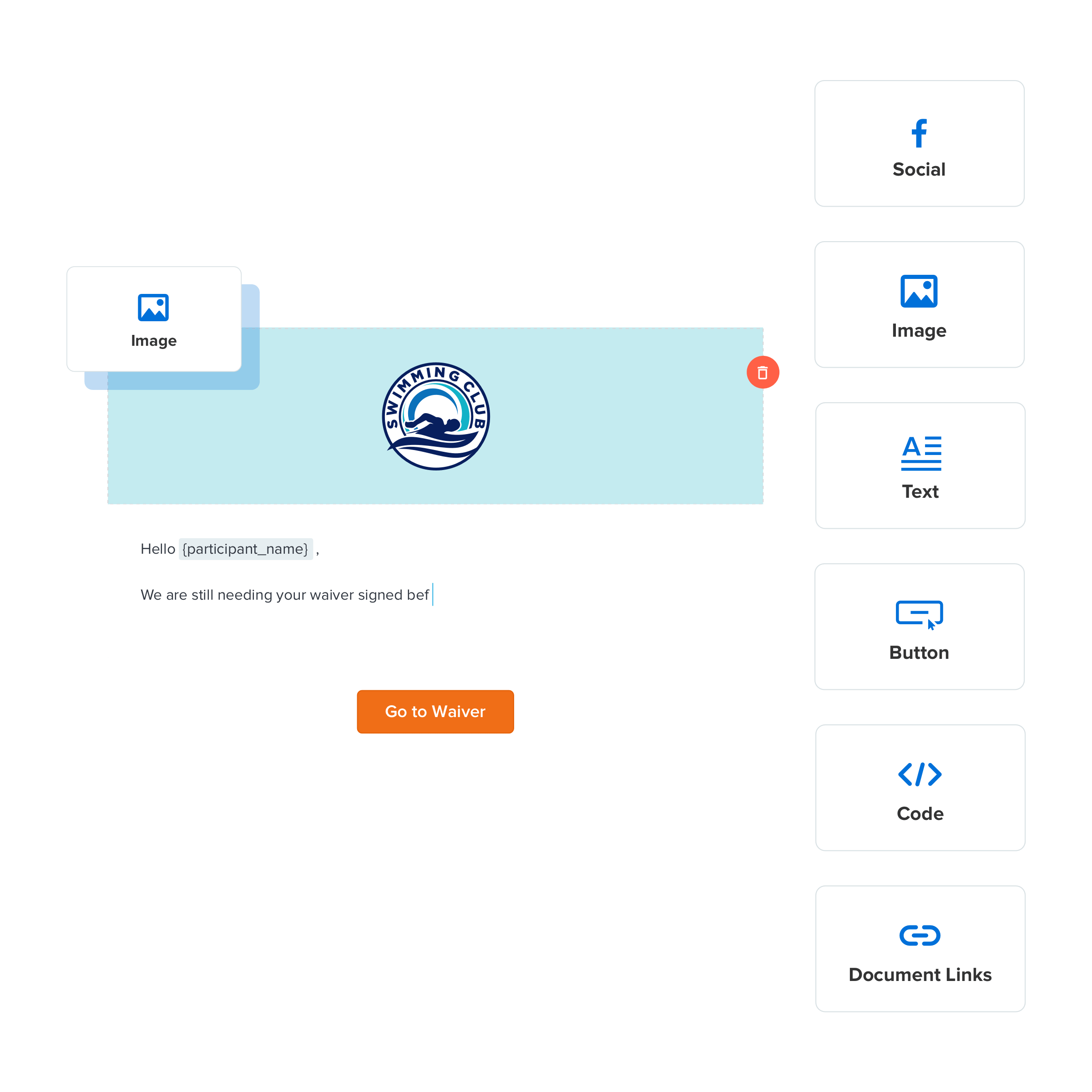 easily send emails with our drag and drop email tool