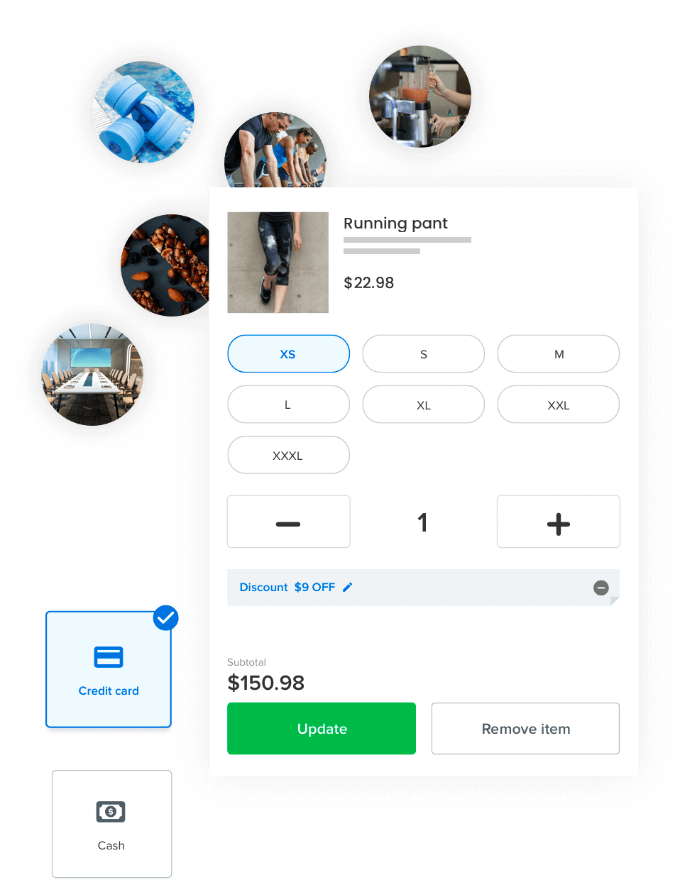 point of sale app selling merchandise